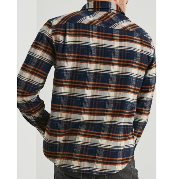 NWT Rails Forrest Heavy Flannel Shirt | Men’s XL | Oat Umber Steel Cotton - Picture 2 of 10